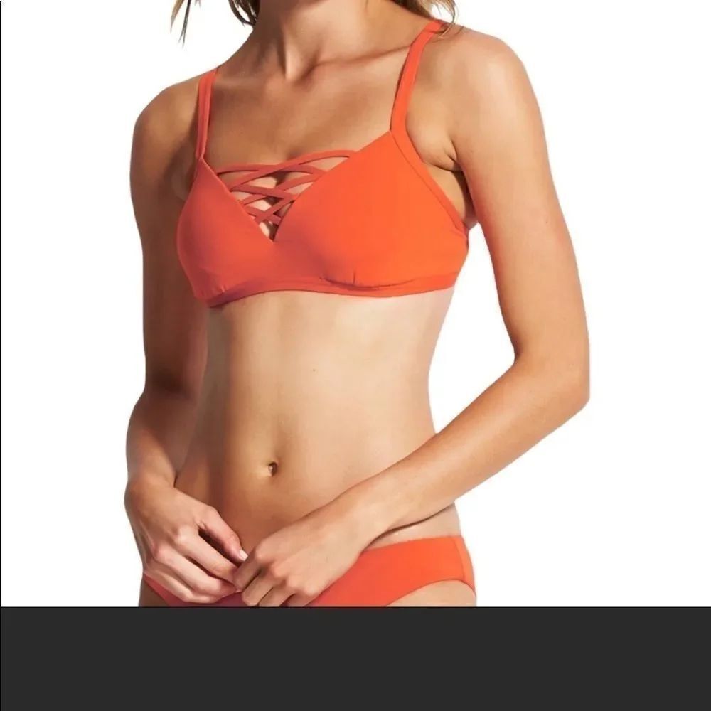 Seafolly orange bikini NWT 8